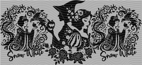 16oz black and white-B 64